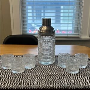 Shaker and Shot Glasses